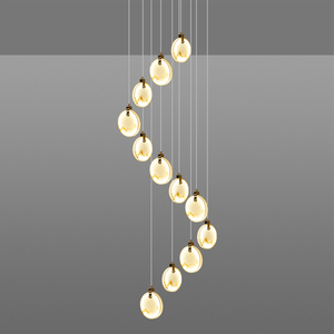 Radiant Marbled Resin Disc Chandelier 48 Heads Cascading Amber Gold 3-Color Changeable Bespoke Luxury Stately Magnificent <strong>Light</strong> - Product Image 1