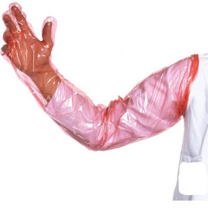 पशु गाय प्रजनन अतिरिक्त लंबी आस्तीन पूर्ण हाथ दस्ताने पशु चिकित्सा गर्भाधान प्लास्टिक लंबे दस्ताने - Product Image 4