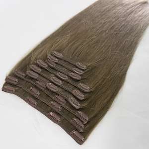 Remy brasileño del 100% humano al por mayor Ins mejor extensión de buena calidad rebotando pelo virginal vietnamita Clip en extensiones de cabello - Product Image 3