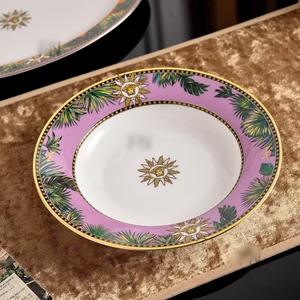 Juego de Vajilla de Porcelana Fina Europea Medusa, Apto para Lavavajillas, con Diseño Floral, para Hoteles, Restaurantes, Cafeterías y Bodas - Product Image 4