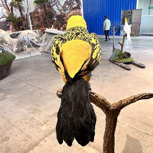 Afrika kuşları-sergi için özelleştirilmiş Animatronic altın tanbird kuş - Product Image 4