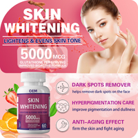 Capsules blanchissantes au glutathion OEM/ODM sous marque privée – Éliminateur de taches brunes, supplément anti-âge, végétalien, naturel pour adultes
