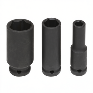 Jeu de clés à douilles à chocs longues Fervi, 3 pièces, entraînement 1/2 pouce, outils à douilles profondes - Product Image 2