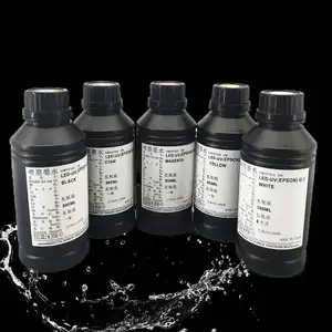 Tinta UV LED 2500ML, Cetak Tinta Keras Lembut Printer DX4 DX5 DX7 DX9 DX11 L1800 L800 L805 R1390 untuk Epson A2 A3 A4 Cepat Kering