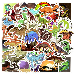 50 pezzi di personalità dei cartoni animati dinosauro adesivi Graffiti per educazione del bambino auto Notebook Skateboard chitarra Laptop etichetta impermeabile - Product Image 1