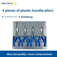 Jeu de pinces American Blue Point Tools, 4 pièces, mini, extra-longues, 7 pièces, avec poignées en plastique, incluant pinces coupantes diagonales et pinces à bec courbé