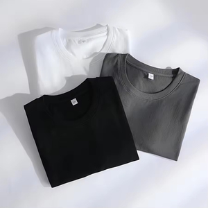 เสื้อกล้ามคอกลมสีขาวคุณภาพสูงสำหรับผู้ชาย แบบเรียบง่าย สไตล์ลำลอง ทรงโอเวอร์ไซส์ รับสกรีนโลโก้ - Product Image 6