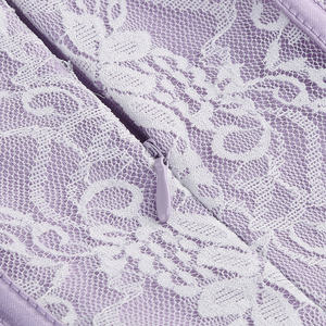 A11268 kadın lavanta kesme Mermaid kıyafeti: tül çiçek süslenmiş askısız resmi elbise-romantik parti/kokteyl akşam - Product Image 4