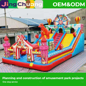 Château gonflable trampoline pour enfants, avec toboggan, pour stands extérieurs <span class=keywords><strong>de</strong></span> petite et moyenne taille, vente en gros d'usine <span class=keywords><strong>de</strong></span> jouets d'amusement - Product Image 2