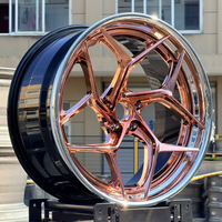 Jantes de luxe forgées sur mesure à déport profond 18 19 20 pouces 5x114.3 Or rose poli pour M3 M4 M5 M8 C63 E63 S63 RS6 RS7