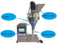 Machine à emballer de remplissage de tarière de poudre sèche semi-automatique 500g ABC/remplisseur de doseur de tarière manuelle 50g
