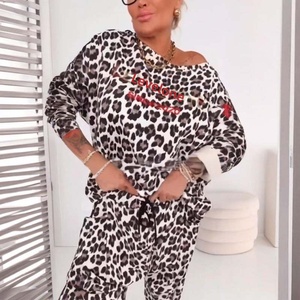 2025 New European American-Style Casual Long Sleeve Above-Knee Leopard-Print Fashionable <strong>Base</strong>-Layer Commuter Womens <strong>Outfit</strong> - Product Image 4