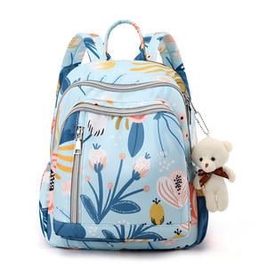 Mini mochila con estampado de dibujos animados para mujeres y niñas, ligera, impermeable, de tela Oxford, bolsa de viaje escolar con bolsillos delanteros con cremallera - Product Image 6