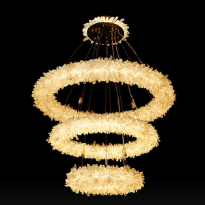 Rétrécir Anneau Pendentif Lampe Décorative Villa Hall Glitter Jewel Lustre Bar Lumineux Perknite <span class=keywords><strong>Suspension</strong></span> Suspendus Lumières - Product Image 2