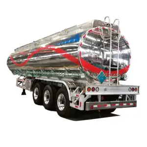 Tri-axle 42000L 45000L Aluminum Alloy Oil Carrier Trailer Tanker For Sale