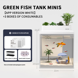 卸売超白透明曲げガラス水槽小型生態5 1塩水水族館シリンダー家庭用ボックスパッキング - Product Image 5