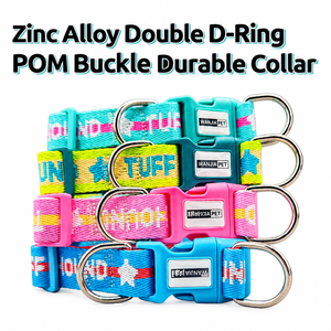 Collar de Perro Acolchado de Algodón Espacial con Hebilla de Liberación Rápida, Doble Anillo Metálico, Correa Transpirable Estampada para Mascotas, para Cachorros Pequeños y Medianos - Product Image 6
