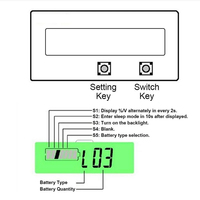 Jauge de mesure de capacité de batterie LCD 2X, indicateur d'état de batterie plomb-acide étanche 12V/24V/36V/48V