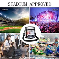 Tas selempang PVC bergaya tahan lama dompet bening untuk pria dan wanita serbaguna untuk setiap acara disetujui Stadium
