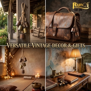 Juego de 3 <span class=keywords><strong>Campanas</strong></span> de Vaca Harmony, <span class=keywords><strong>Campanas</strong></span> Rústicas Vintage de Hierro con Cuerda para Decoración Navideña, Protección del Hogar, Manualidades para Colgar en la Pared - Product Image 4