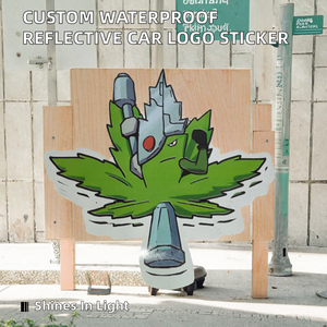 Etiqueta Adhesiva Reflectante Personalizada para Automóvil, Impermeable, con Diseño de Panal de Abeja, Impresa en 6 Colores, con Laminado Brillante y Logotipo - Product Image 2