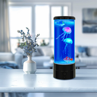 Lampe Méduse Électrique, Aquarium Méduse LED, Lampe de Bureau Relaxante, Lampe d'Ambiance à Couleurs Changeantes, Veilleuse