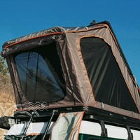 Carpa de Techo Rígida de Aluminio con Ventana Lateral Grande, Carpa Triangular para Techo de Camioneta Jeep para Acampar