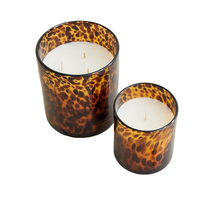 Pot en verre imprimé léopard vintage bougie parfumée cire de soja bougie personnalisée en gros pour la décoration cadeau Thanksgiving