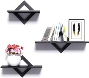 Estante de Pared Geométrico 3D Moderno, de Madera Sólida, para Exhibición de Plantas, Decoración de Baño, Unidad de Almacenamiento de Pared - Product Image 1