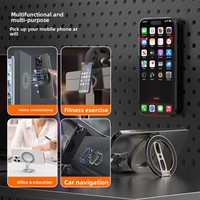 Support magnétique double pour téléphone et tablette, en alliage d'aluminium, pliable, portable, pour bureau, lit, voiture, salle de sport, rotation à 360°