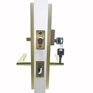 Entry Handle Set With Lever Front Door Handle Lock Comes With A Single Cylinder Deadbolt