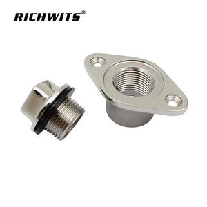 Bouchons d'évacuation d'eau en acier inoxydable 316 en forme de diamant RICHWITS, quincaillerie marine pour bateau et yacht, bouchons de vidange de la poupe - Product Image 3
