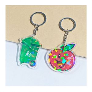 Porte-clés Anime Personnalisé Imprimé, Design Scintillant en Époxy/Hologramme, Breloque Acrylique Gravée au Laser, Impression Offset sur Résine et Alliage - Product Image 1