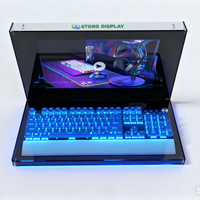 Vitrine en acrylique personnalisée, présentoir en acrylique, écran lumineux LED personnalisé pour claviers de jeu, magasins d'e-sport, centres commerciaux numériques, jeux