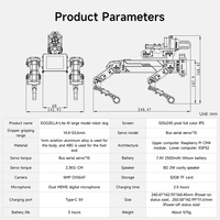 DOGZILLA Lite 15DOF Robot Chien En Alliage D'aluminium Grand Modèle pour AI Vision & Education Maker Boards Interactive