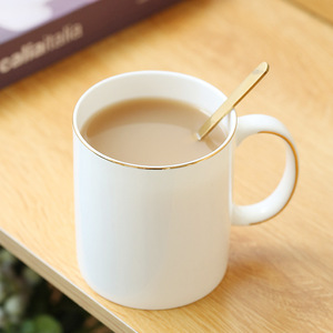 Xương Trung Quốc cup gốm trắng cốc cà phê chén trà với dòng vàng sang trọng sứ cốc cho Latte Mocha - Product Image 3