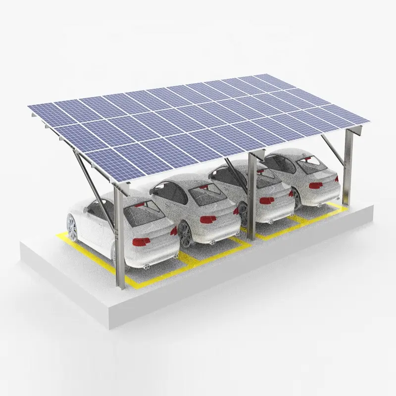 Solar Carport Kit Parking Garage Auto Werpen Solar Auto Poort Fotovoltaïsche Carport Pv Carport