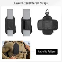 Rucksackgurttasche für Handy, große Sportbrillen-Tasche, wasserdichte Schultertasche mit Reißverschluss für Wandern, Camping, Reisen