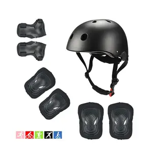 Wholesale Child Skating Protective Pads And Helmet Set Kit For Kid Skateboard Bicycle Scooter Protection Knee Elbow Wrist Guard