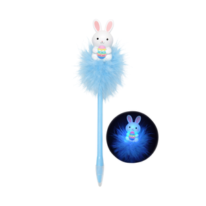 Papelería de Oficina, Bolígrafo Novedoso con Orejas de Conejo de Pascua, Plumas Rosas y Luz LED Intermitente para Fiestas - Product Image 2