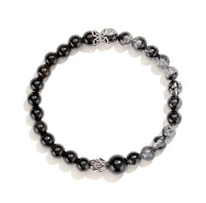 Модный трендовый браслет круглой формы с черными хрустальными бусинами для пар - подарок на День святого Валентина - Product Image 6