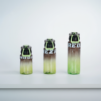 Bouteille d'eau de sport portable réutilisable et sûre avec couvercle rabattable, en plastique dégradé, étanche, pour le cyclisme et l'escalade en extérieur, personnalisable