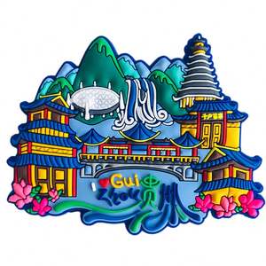 Aimant de réfrigérateur souvenir 3D avec logo en relief représentant un pays - Product Image 6