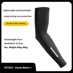Manchon de bras en soie glacée pour femmes et hommes, protection solaire UV, pour l'extérieur, la moto, la conduite, le basketball, le golf - Product Image 2