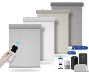 Abat-jour roleau eltrique אינטליגנטי tuya wifi persnalisé-100 % occulant, עיצוב מתונה et ecologique - Product Image 1