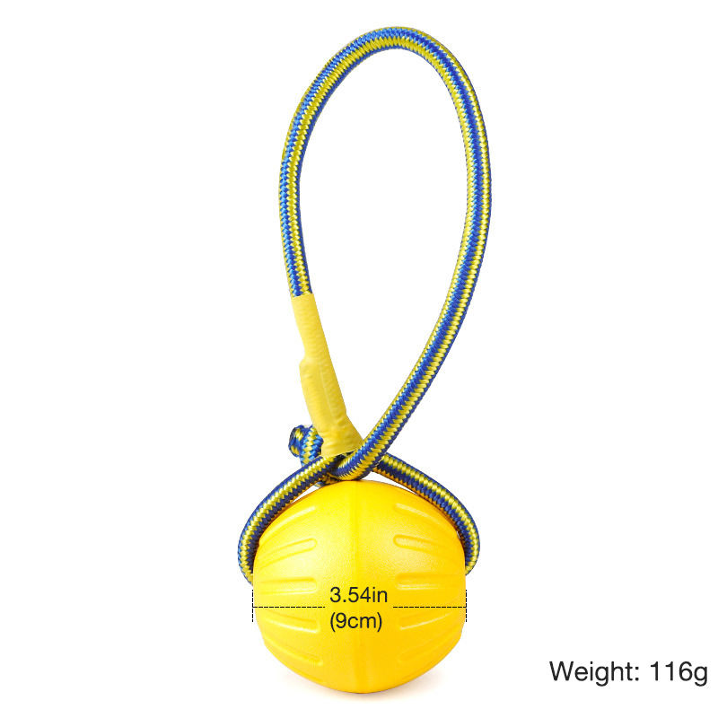 Yellow 9cm Rope Ball
