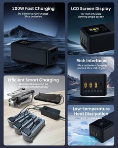 Kit de charge rapide pour hub de charge de batterie de la série <span class=keywords><strong>Enterprise</strong></span> 200W <span class=keywords><strong>EVO</strong></span> Max/2 <span class=keywords><strong>II</strong></span> pour drones Autel <span class=keywords><strong>EVO</strong></span> Max 4T/4N/<span class=keywords><strong>II</strong></span> <span class=keywords><strong>Enterprise</strong></span>/<span class=keywords><strong>II</strong></span> RTK - Product Image 6