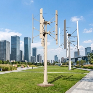 Suivi du projet de système solaire complémentaire à grande échelle 50 kW, éolienne à axe vertical avec rotor de 5,8 m de diamètre, hauteur de 10 m, H-50kw 30k - Product Image 2