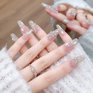 <span class=keywords><strong>Uñas</strong></span> <span class=keywords><strong>Postizas</strong></span> de Lujo Estilo Francés, 24 Piezas, ABS, Cobertura Completa, Forma Cuadrada Corta, con <span class=keywords><strong>Pegamento</strong></span>, Precio de Mayoreo con Descuento - Product Image 6