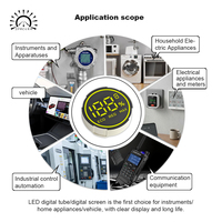 LED-Glaspanel Digitalanzeige, LED Große Digitale Wanduhr Zeitanzeige für Büro, Schule, Geschäft und Öffentliche Räume